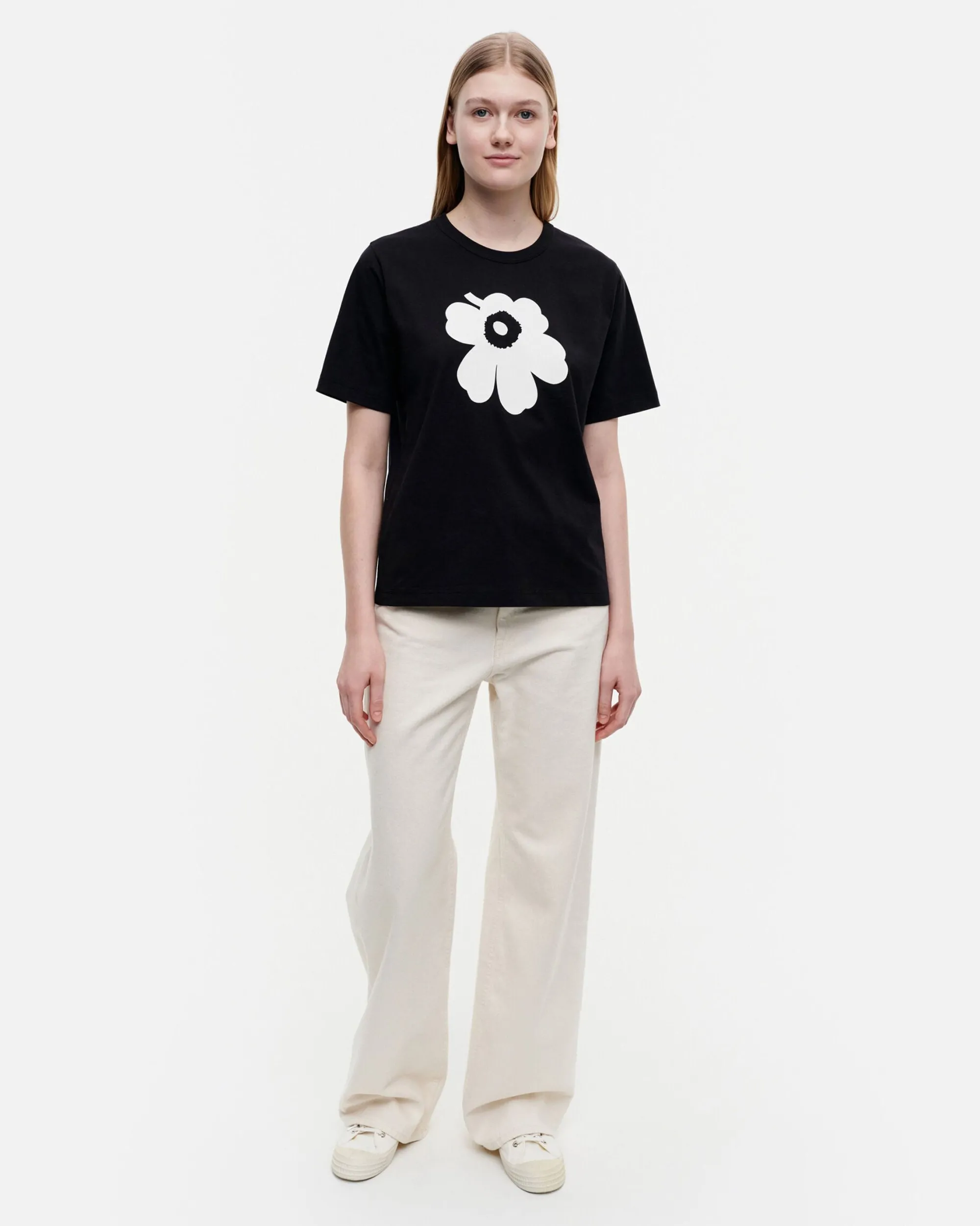 Marimekko Paidat Ja Tunikat>Erna Relaxed Unikko Placement T-Paita