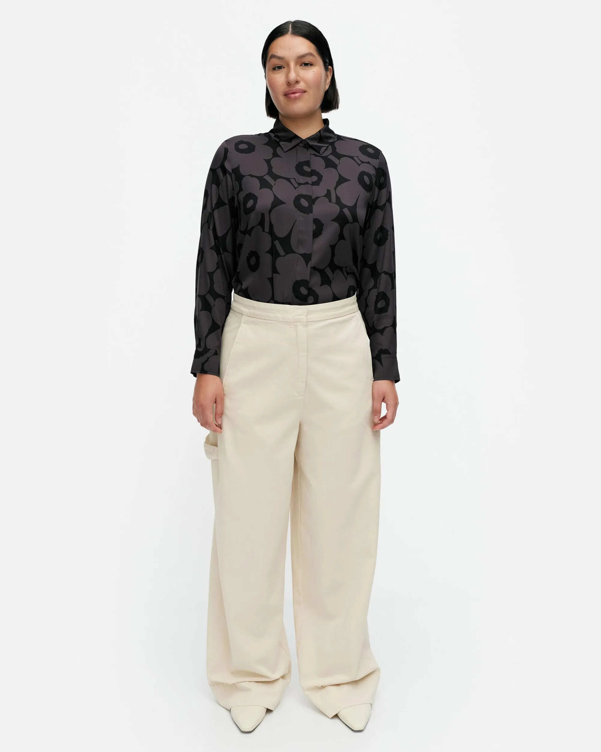 Marimekko Housut>Funktio Solid Puuvillahousut