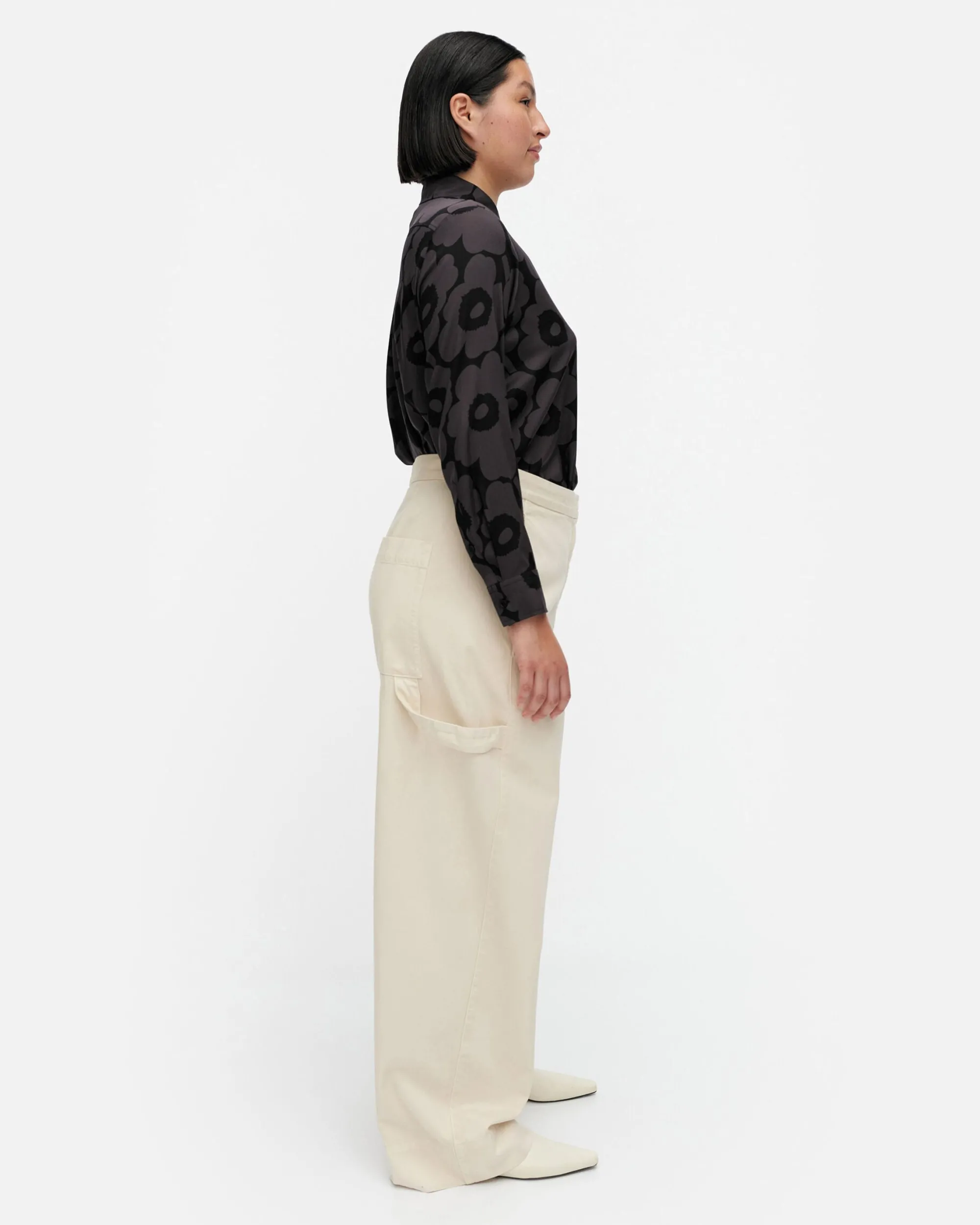 Marimekko Housut>Funktio Solid Puuvillahousut