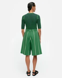 Marimekko Housut>Hyu00F6Ky Vesi Puuvillapellavashortsit