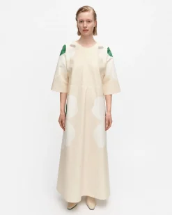 Marimekko Mekot>Kaiku Heijastus Unikko Puuvillapellavamekko