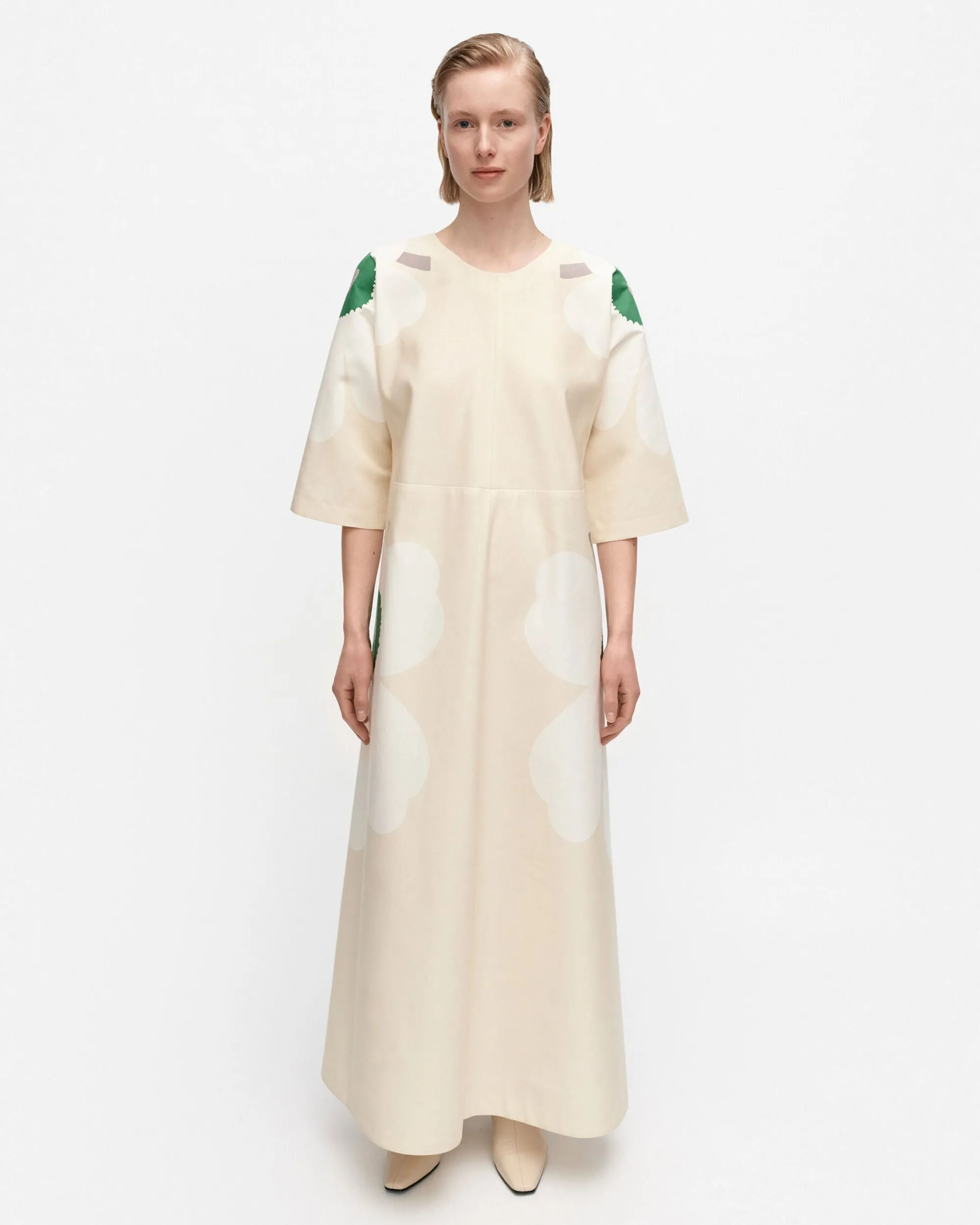 Marimekko Mekot>Kaiku Heijastus Unikko Puuvillapellavamekko