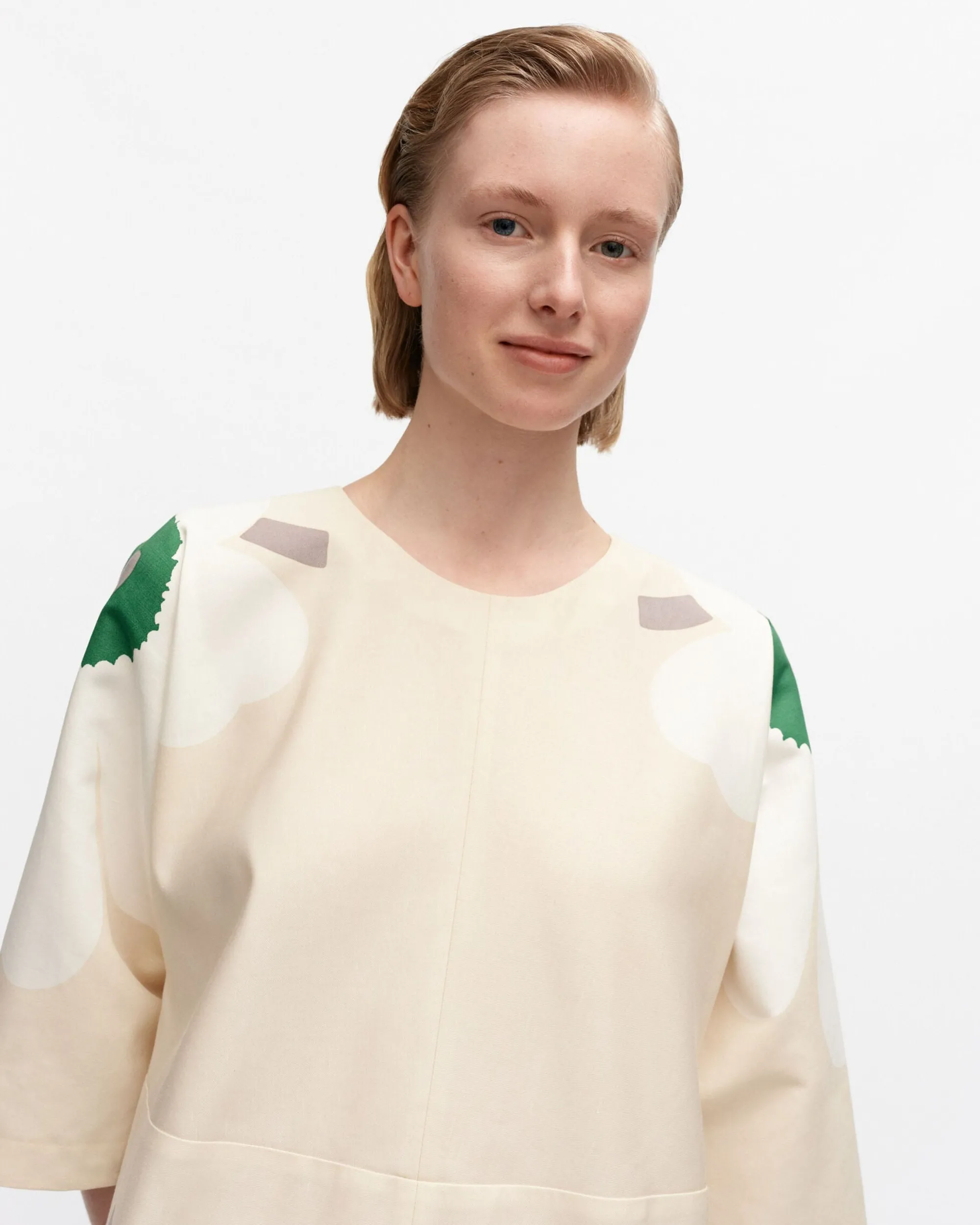 Marimekko Mekot>Kaiku Heijastus Unikko Puuvillapellavamekko