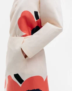 Marimekko Hameet>Kaksi Heijastus Unikko Puuvillapellavahame
