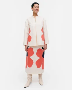Marimekko Paidat Ja Tunikat>Kerran Heijastus Unikko Puuvillapellavapaita