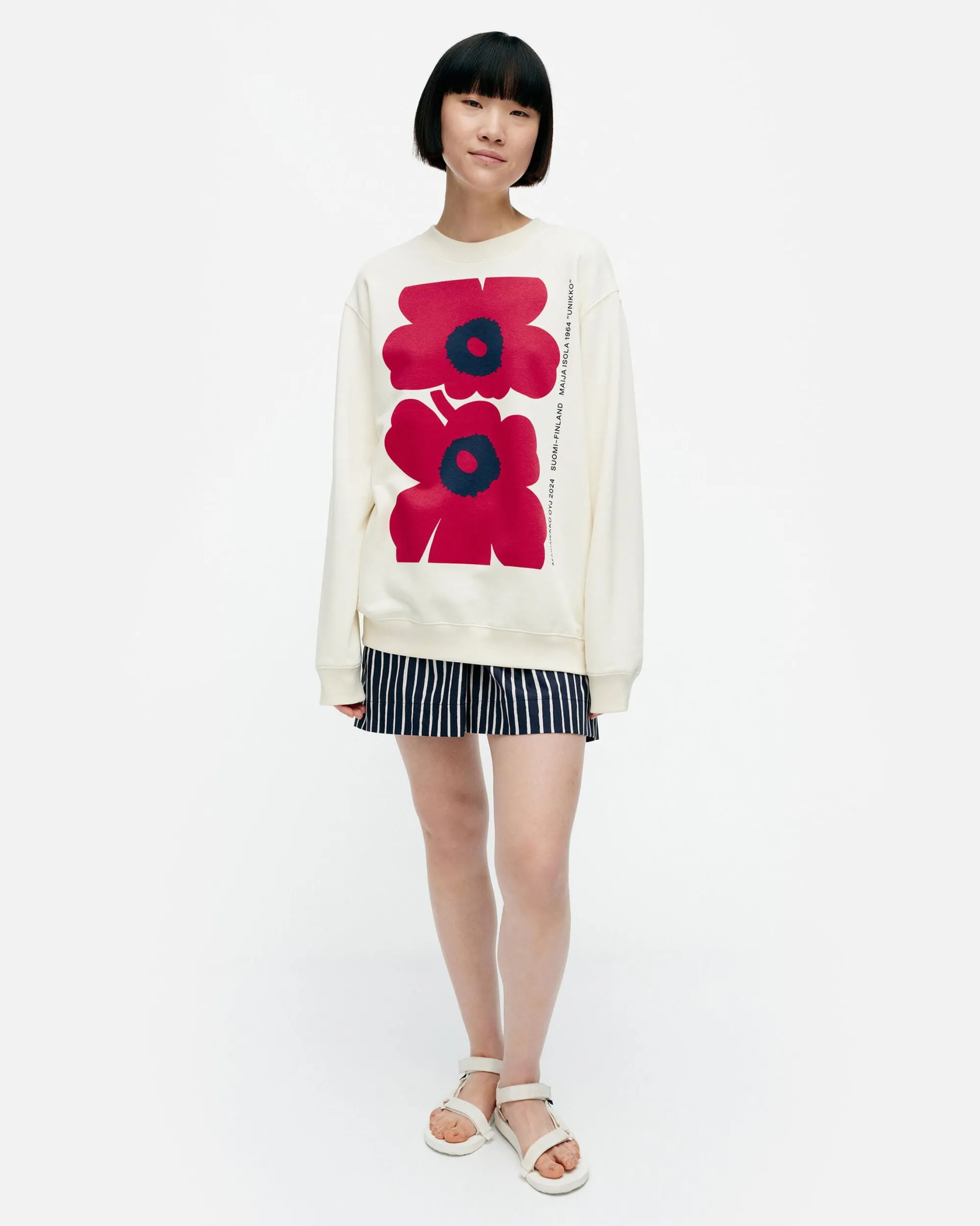 Marimekko Unisex>Kioski Loisto Unikko Placement Collegepaita