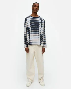 Marimekko Unisex>Kioski Tasaraita Men Longsleeve Trikoopaita