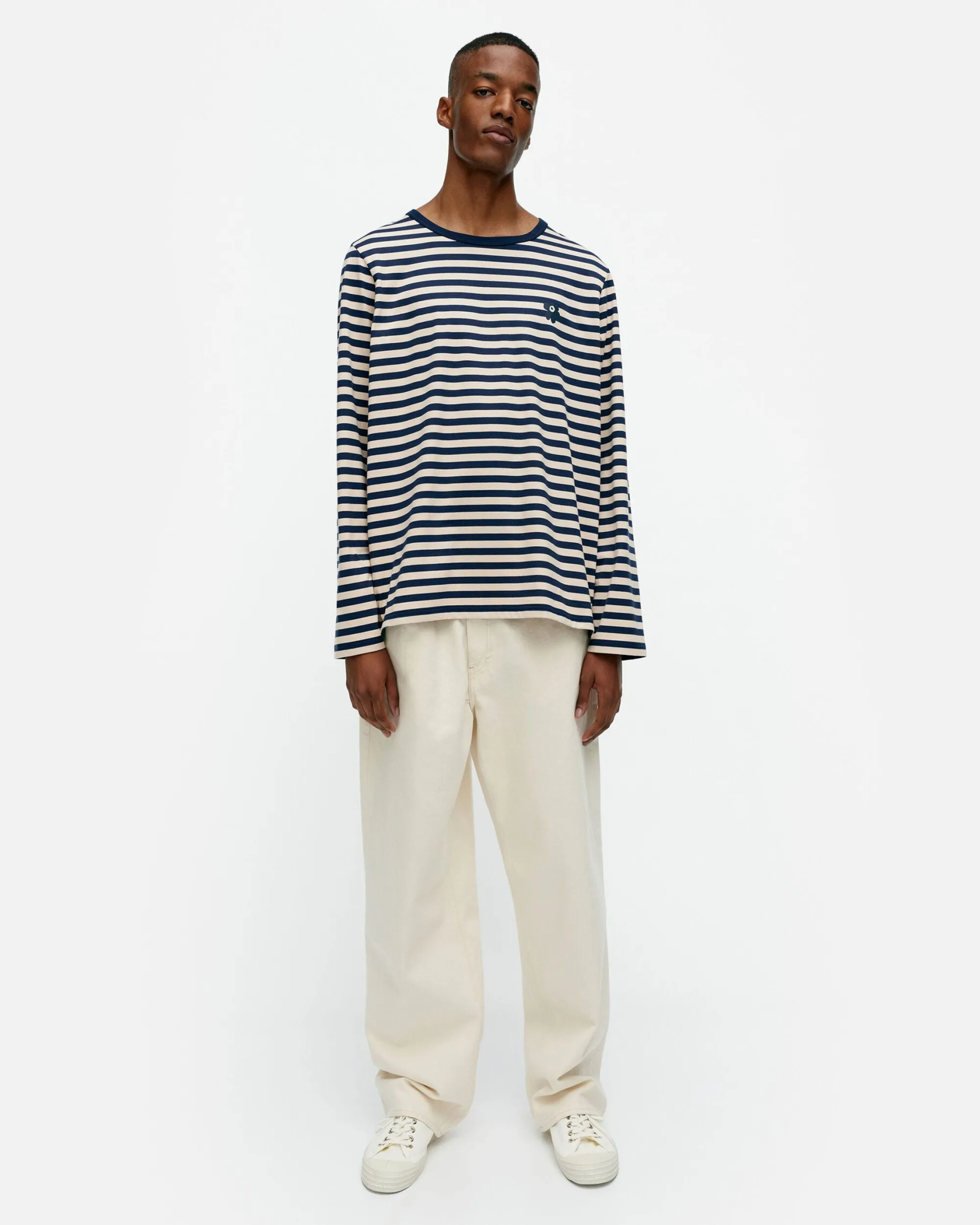 Marimekko Unisex>Kioski Tasaraita Men Longsleeve Trikoopaita