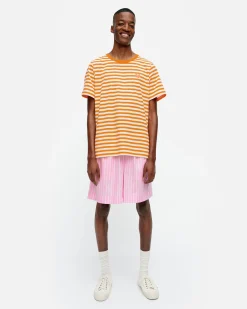 Marimekko Paidat Ja Tunikat>Kioski Tasaraita Men Shortsleeve T-Paita