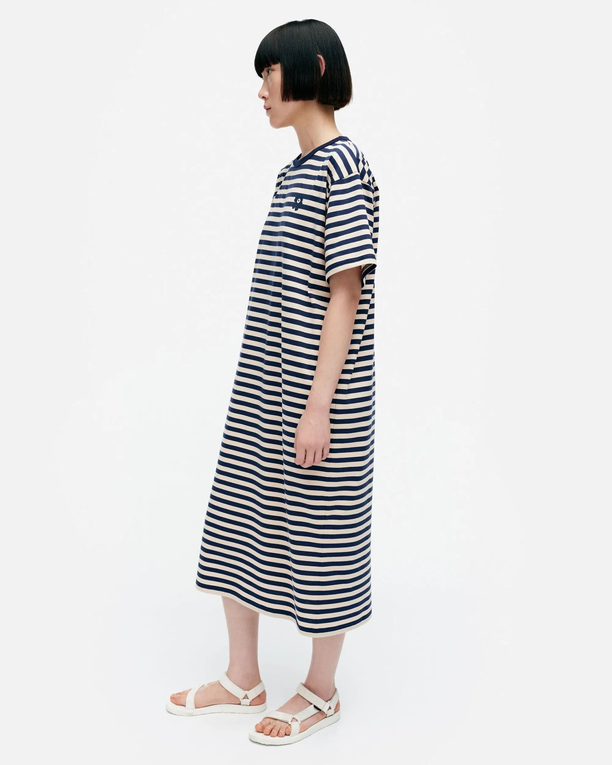 Marimekko Mekot>Kioski Tasaraita Oversized Trikoomekko