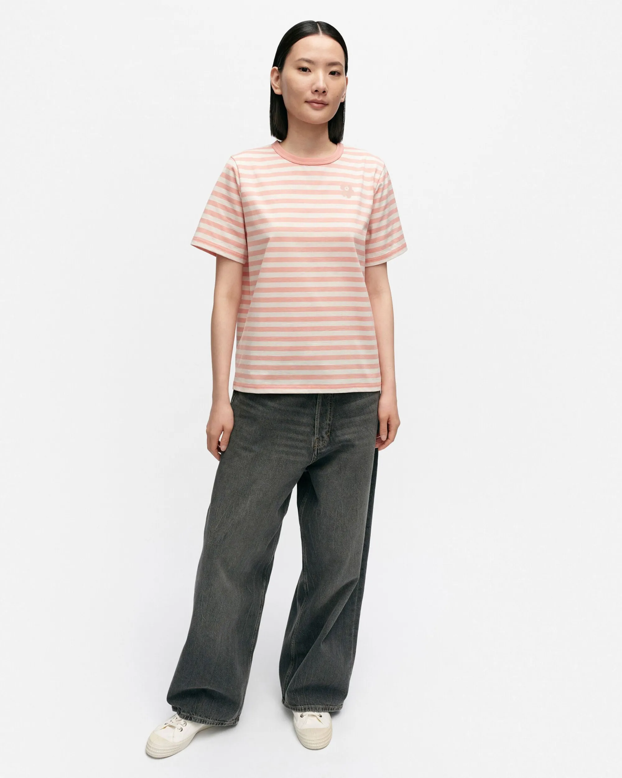 Marimekko Paidat Ja Tunikat>Kioski Tasaraita Relaxed Shortsleeve T-Paita
