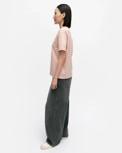 Marimekko Paidat Ja Tunikat>Kioski Tasaraita Relaxed Shortsleeve T-Paita