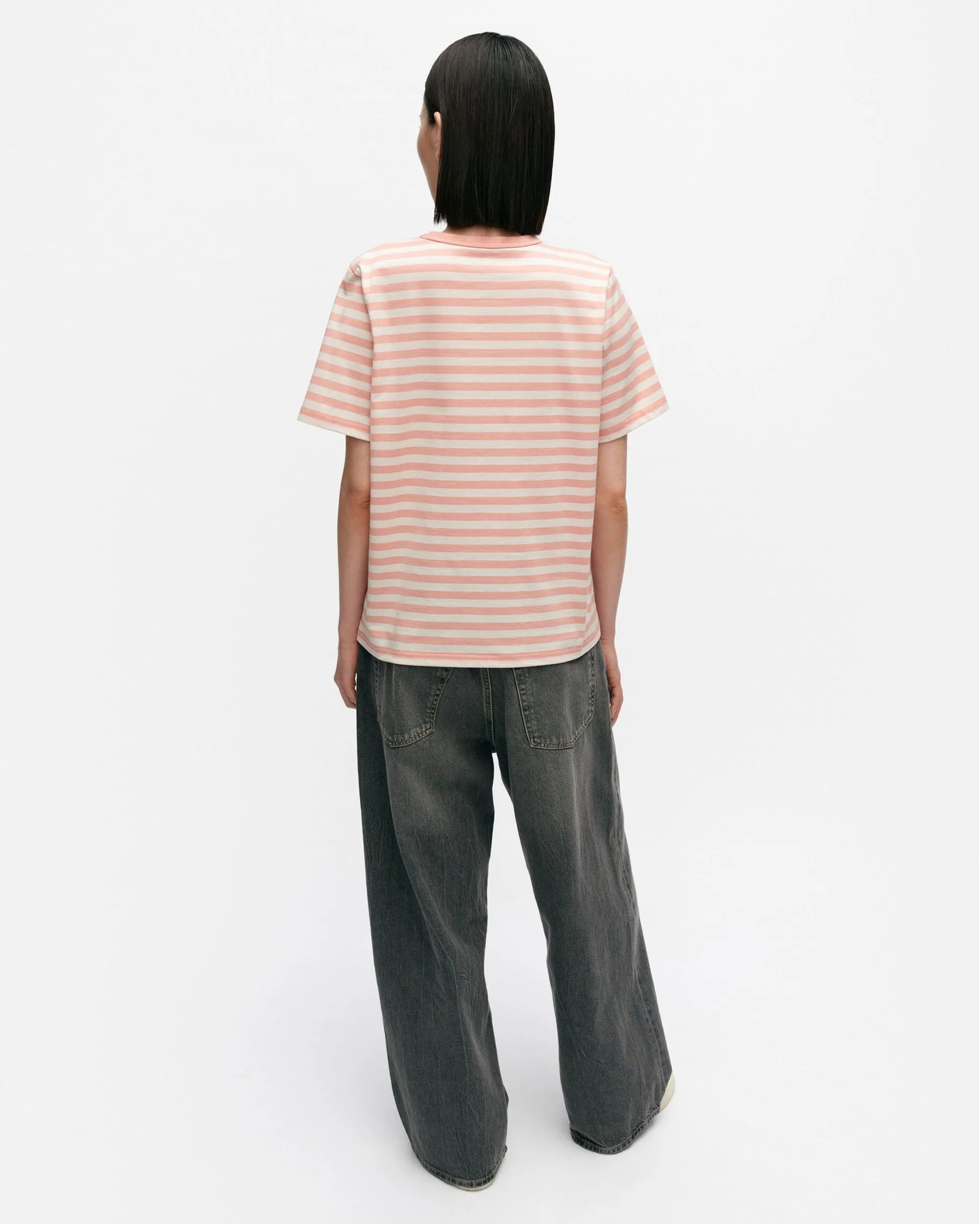 Marimekko Paidat Ja Tunikat>Kioski Tasaraita Relaxed Shortsleeve T-Paita