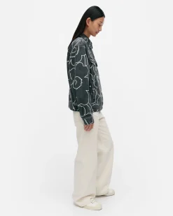 Marimekko Takit Ja Jakut>Kioski Ystu00E4Vyys Pieni Piirto Unikko 2 Farkkutakki
