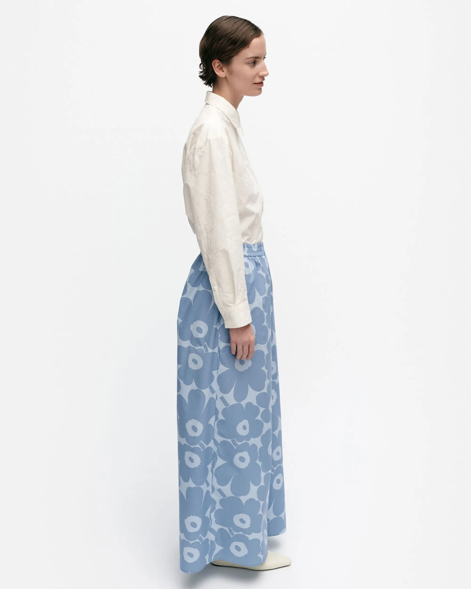 Marimekko Housut>Kohti Unikko Puuvillapopliinihousut