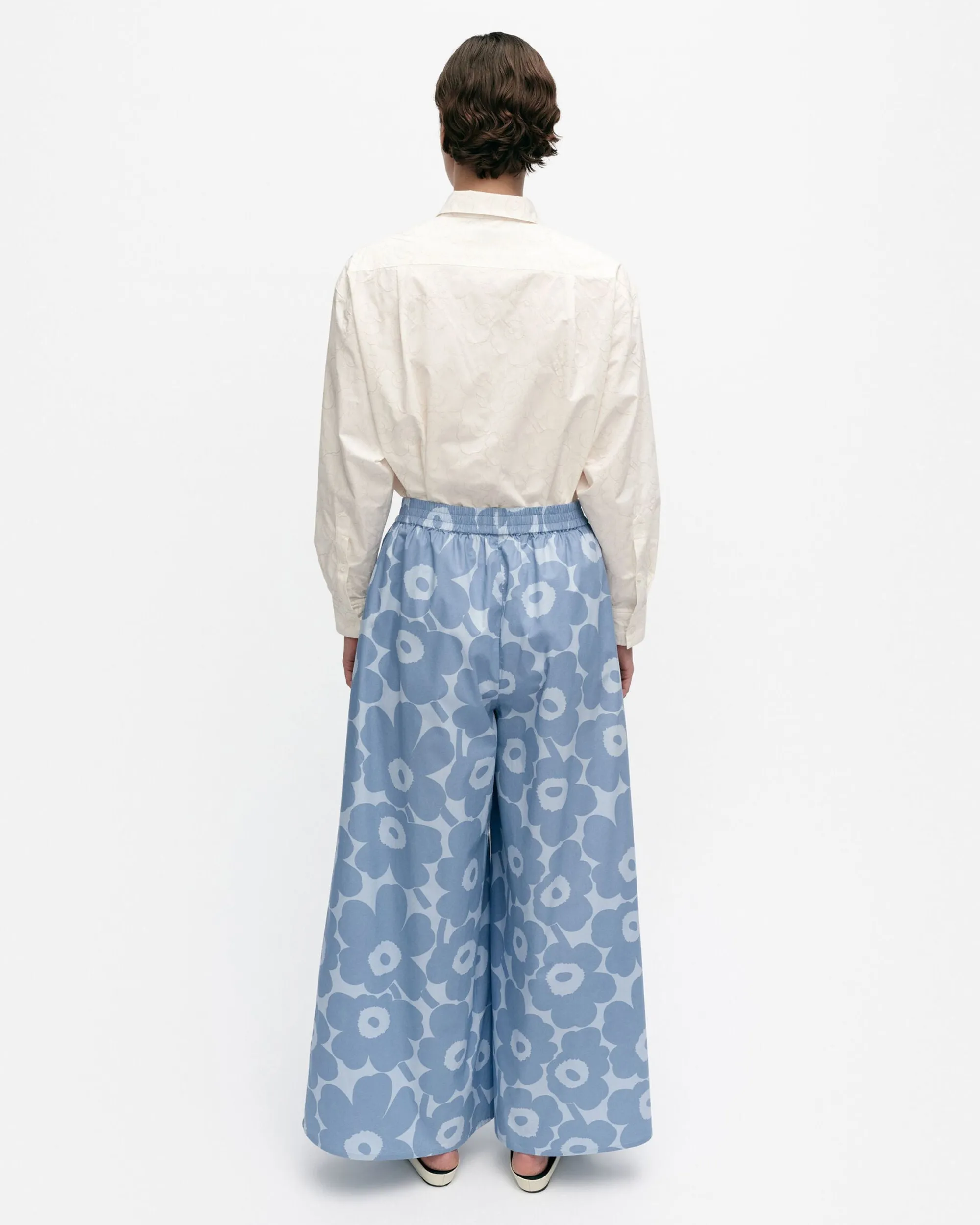 Marimekko Housut>Kohti Unikko Puuvillapopliinihousut