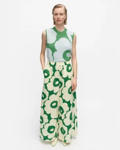 Marimekko Housut>Kohti Unikko Puuvillapopliinihousut