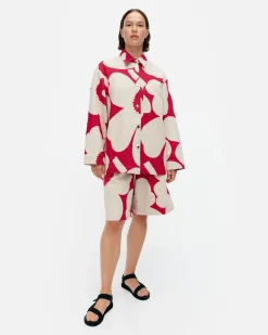 Marimekko Paidat Ja Tunikat>Kulmat Unikko Puuvillapellavapaitatakki