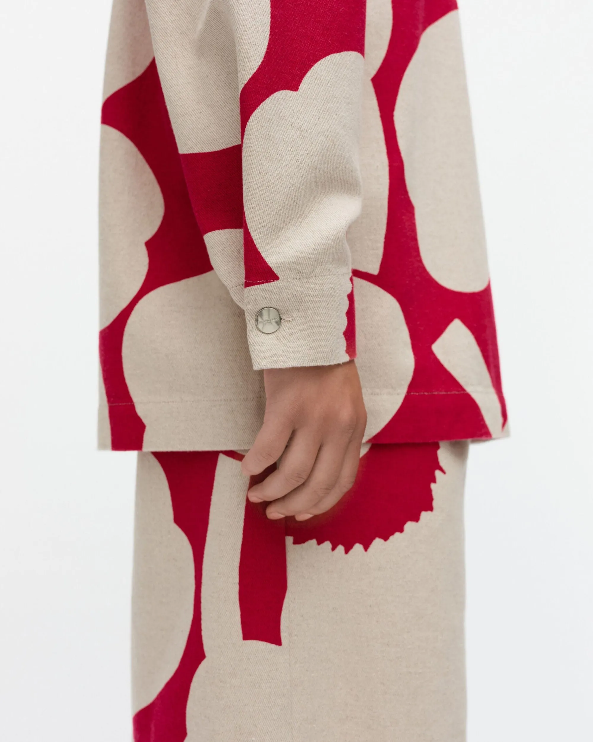 Marimekko Takit Ja Jakut>Kulmat Unikko Puuvillapellavapaitatakki