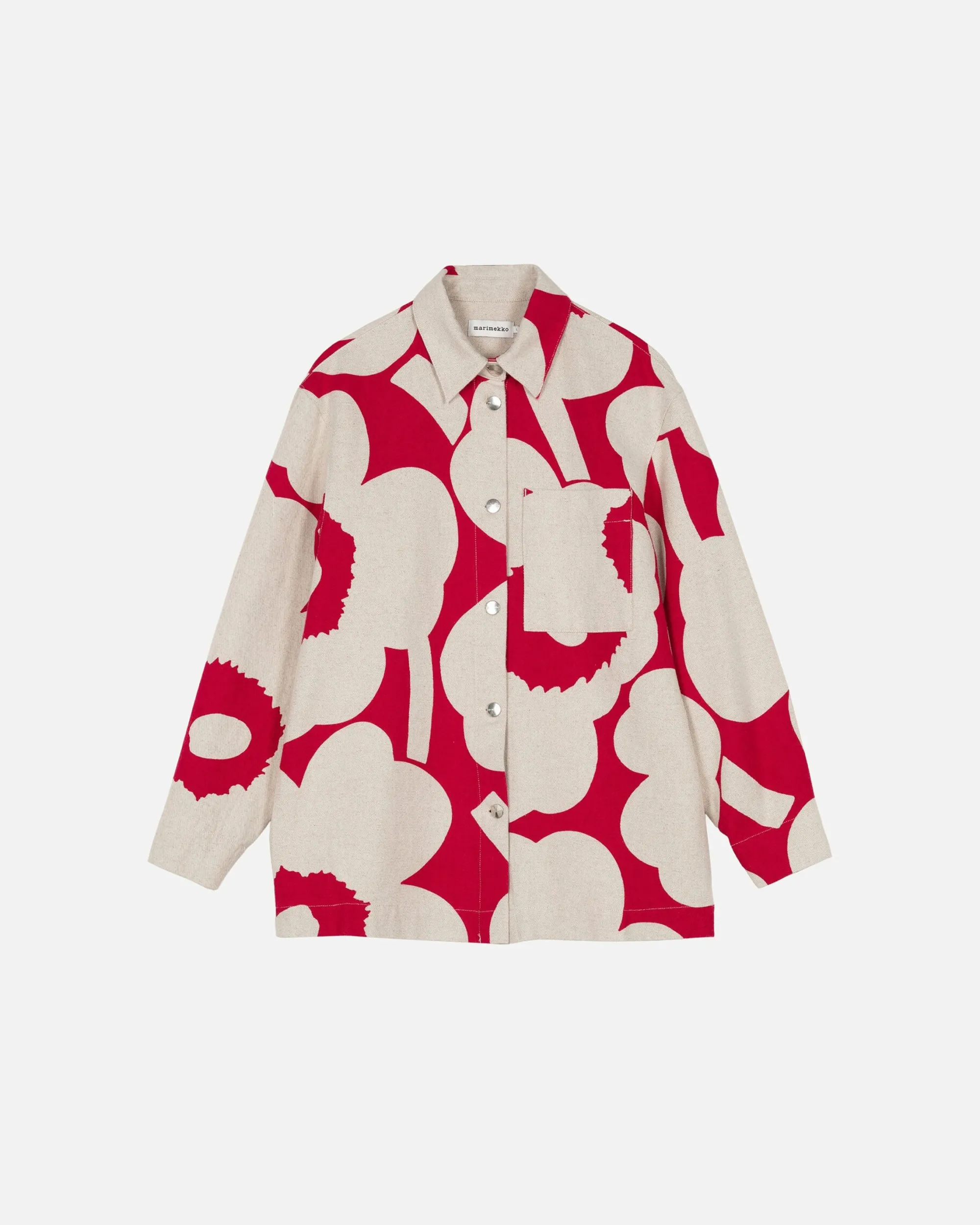 Marimekko Takit Ja Jakut>Kulmat Unikko Puuvillapellavapaitatakki