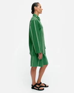 Marimekko Paidat Ja Tunikat>Kulmat Vesi Puuvillapellavapaitatakki