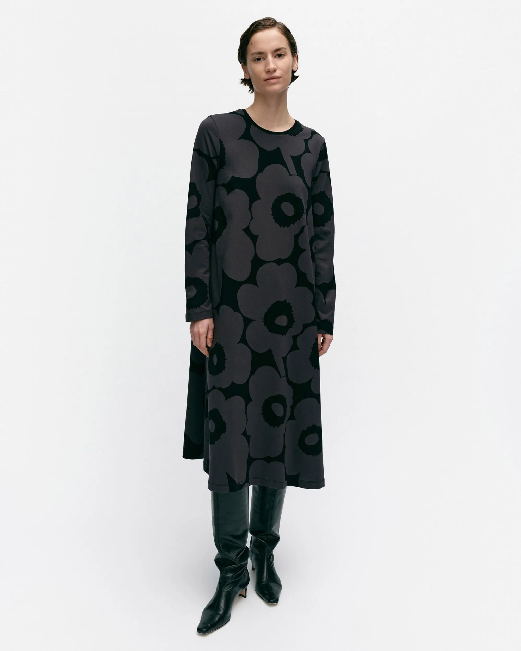 Marimekko Mekot>Lehtokielo Unikko Trikoomekko