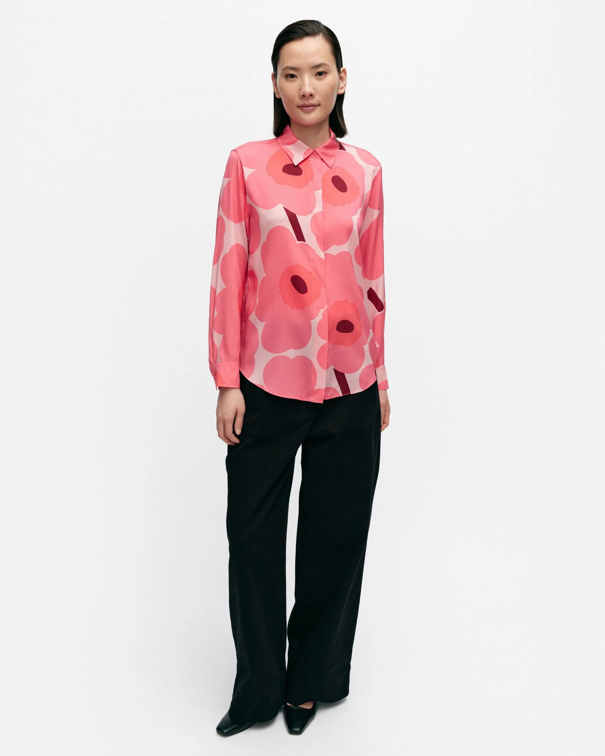 Marimekko Paidat Ja Tunikat>Maija Unikko Silkkipaita