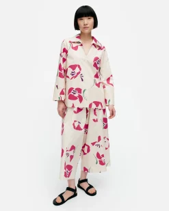 Marimekko Paidat Ja Tunikat>Mikea Helakka Puuvillapopliinipaita