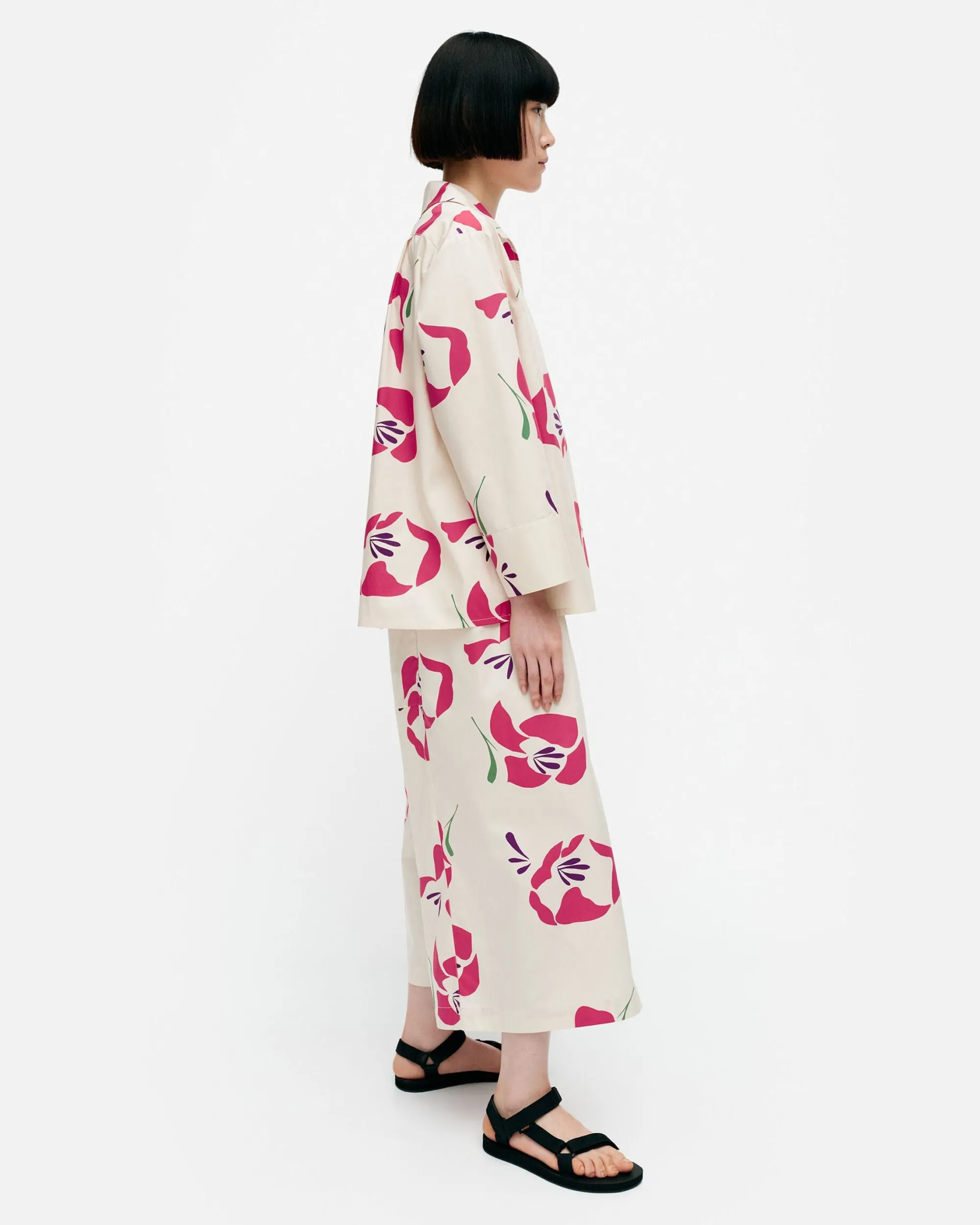 Marimekko Paidat Ja Tunikat>Mikea Helakka Puuvillapopliinipaita