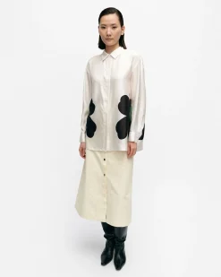 Marimekko Paidat Ja Tunikat>Outi Heijastus Unikko Silkkipaita
