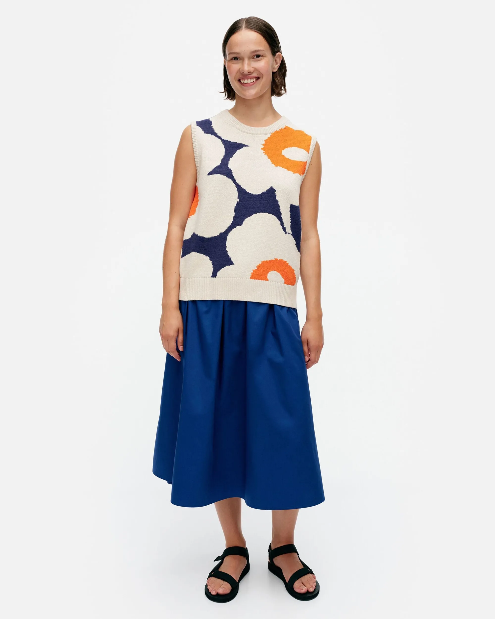 Marimekko Paidat Ja Tunikat>Pioneeri Unikko Puuvillaneuleliivi