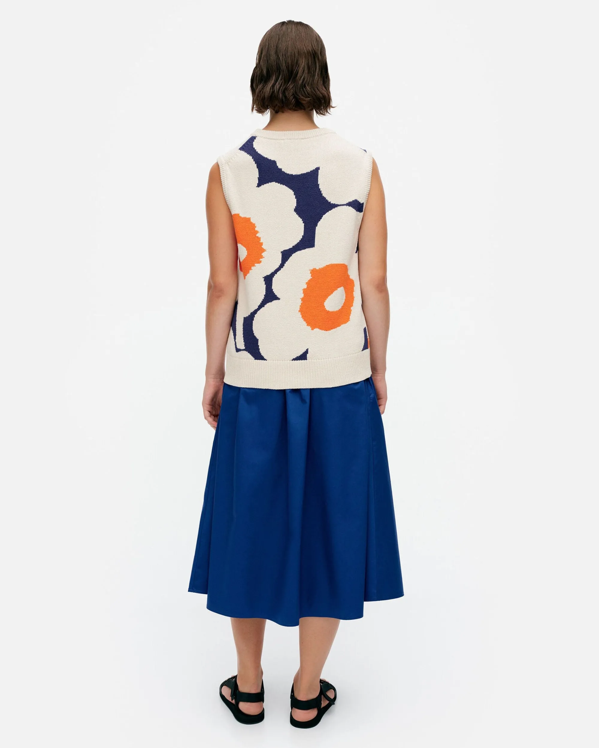 Marimekko Neuleet>Pioneeri Unikko Puuvillaneuleliivi