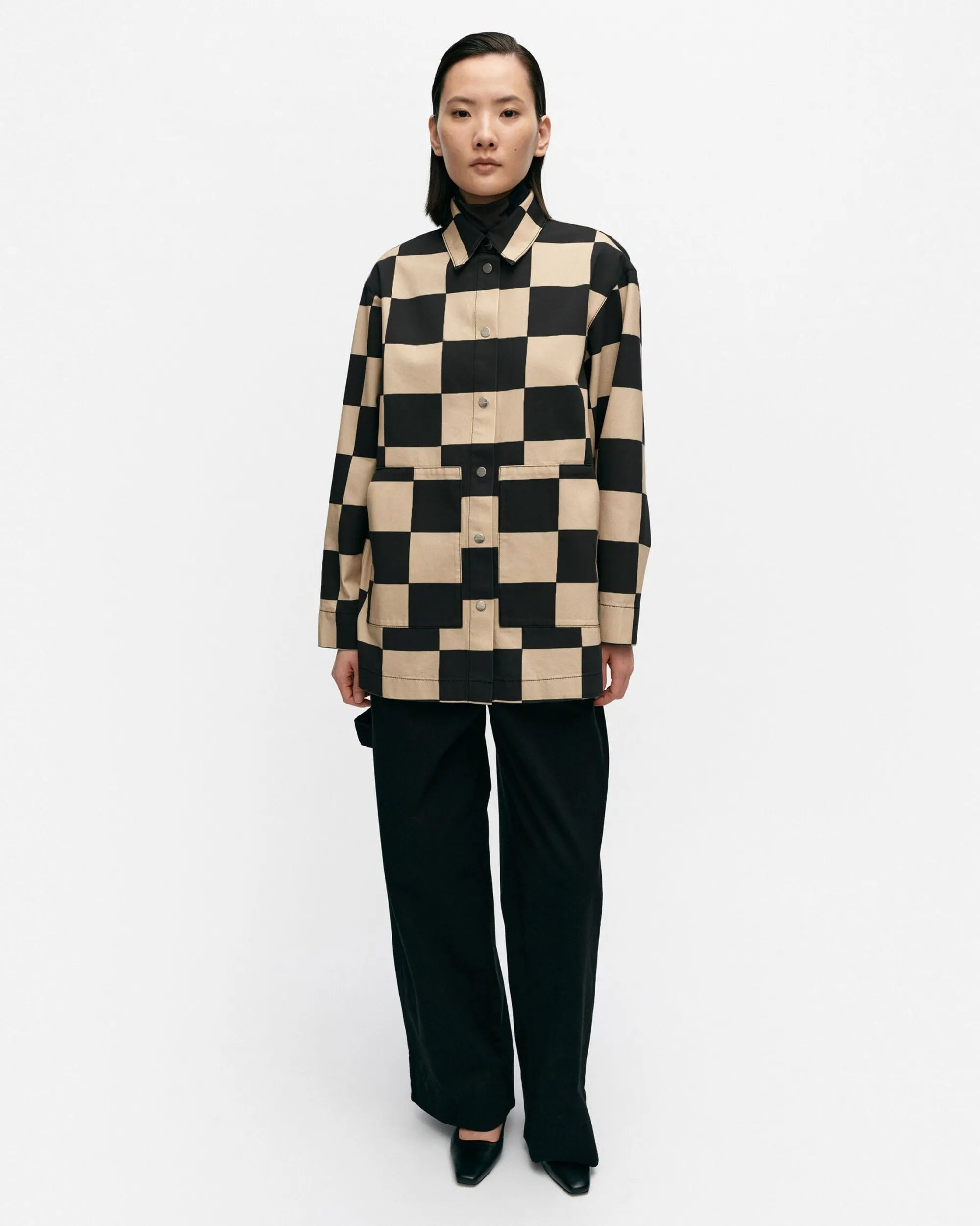 Marimekko Paidat Ja Tunikat>Potenssi Kukko Ja Kana Puuvillapaitatakki