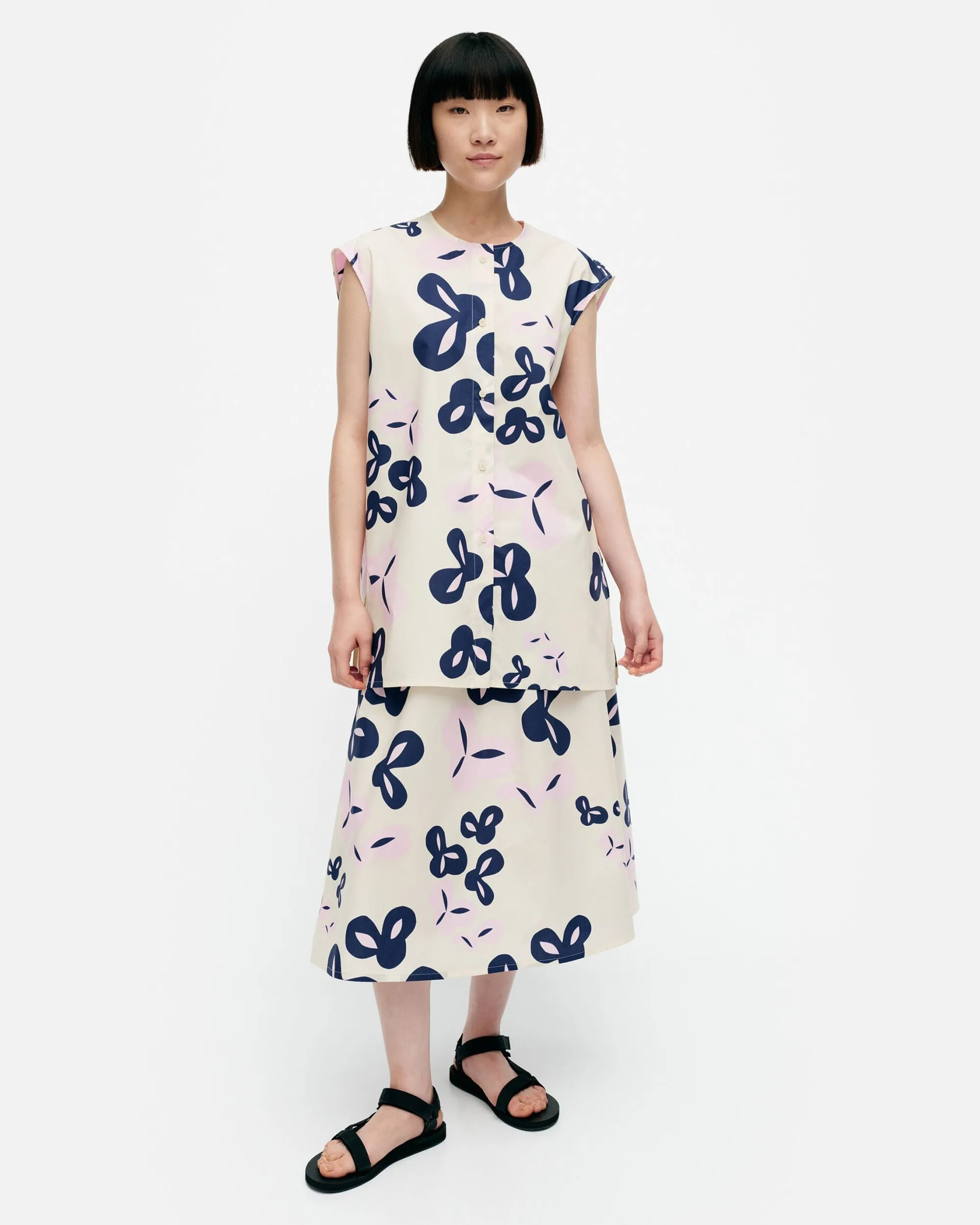Marimekko Paidat Ja Tunikat>Pudas Poiminto Puuvillapopliinitunika