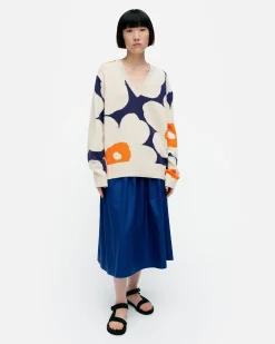 Marimekko Unisex>Pu00E4Ivu00E4 Unikko Puuvillaneulepusero
