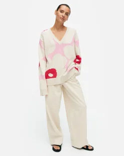 Marimekko Neuleet>Pu00E4Ivu00E4 Unikko Puuvillaneulepusero