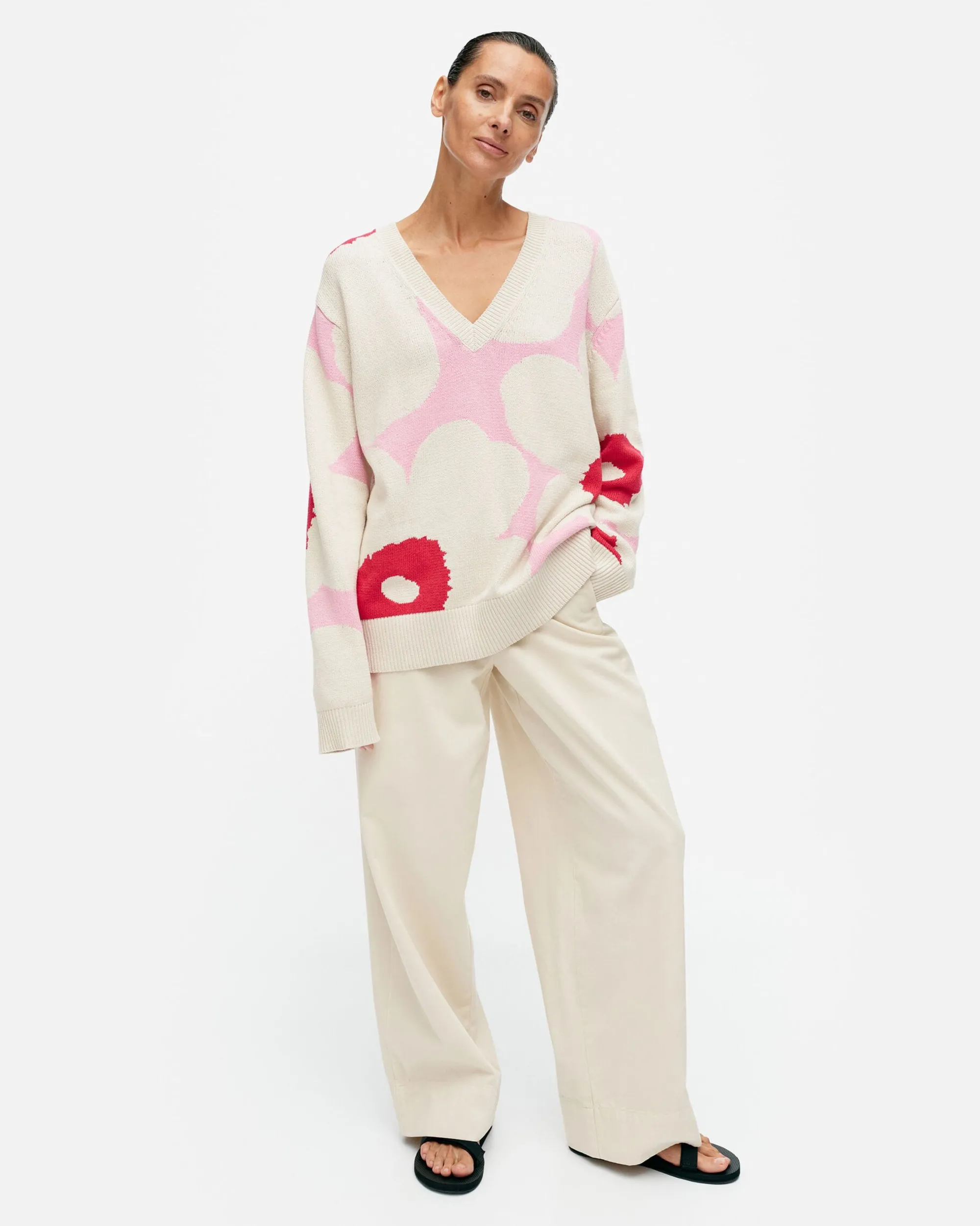 Marimekko Paidat Ja Tunikat>Pu00E4Ivu00E4 Unikko Puuvillaneulepusero
