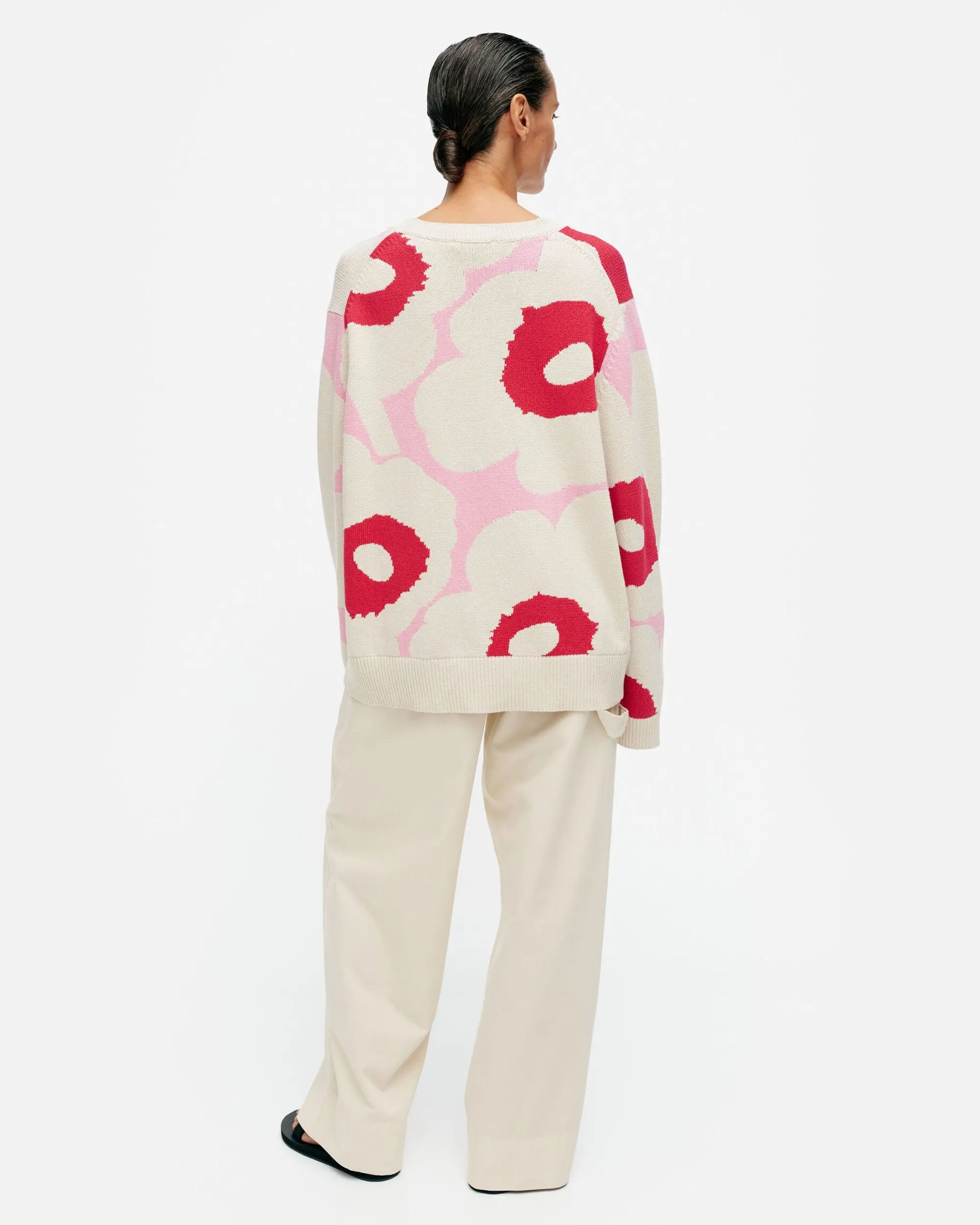 Marimekko Unisex>Pu00E4Ivu00E4 Unikko Puuvillaneulepusero