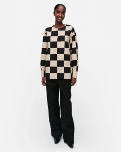 Marimekko Paidat Ja Tunikat>Reuna Kukko Ja Kana Puuvillapellavatunika