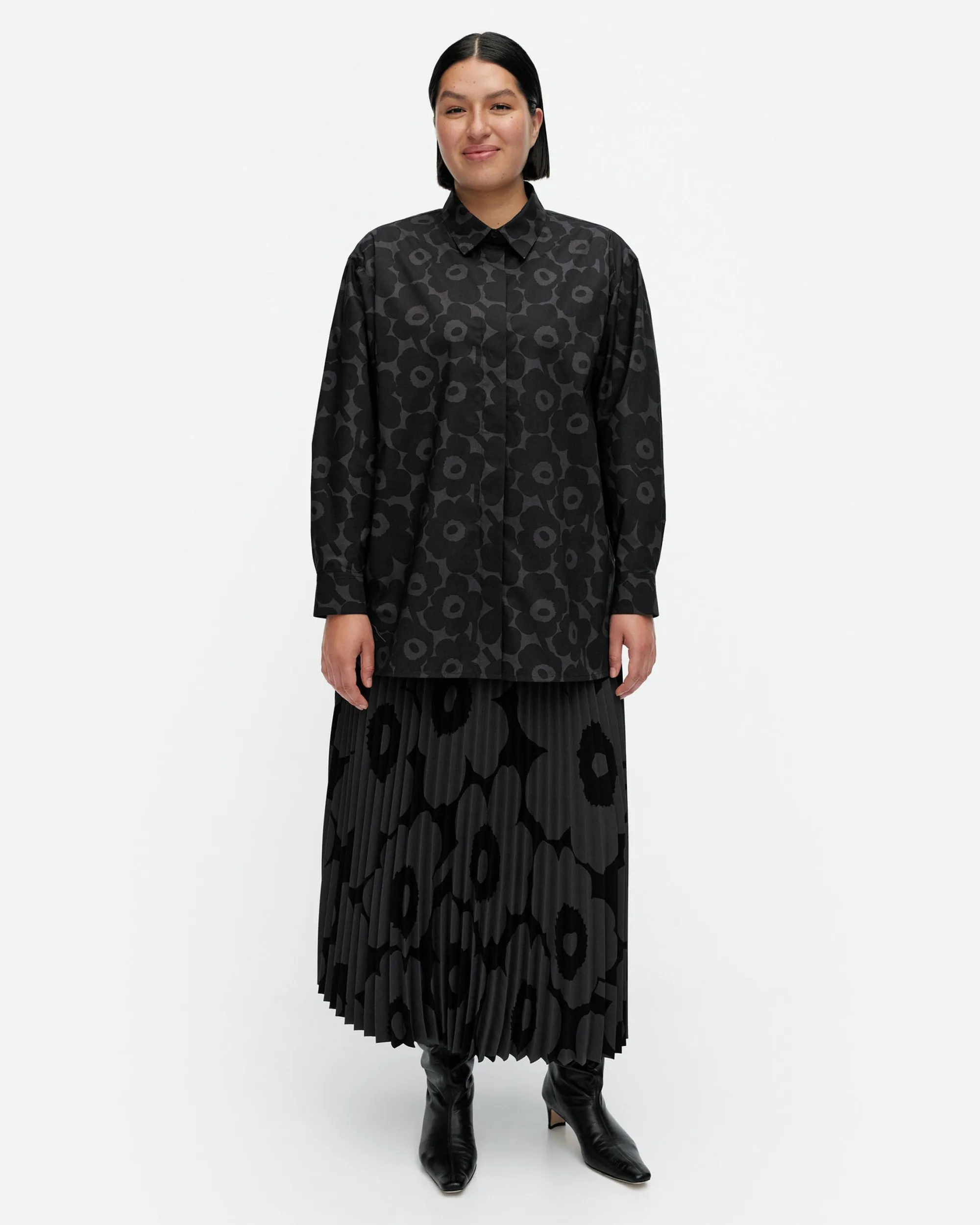 Marimekko Paidat Ja Tunikat>Ruoste Mini Unikko Puuvillapopliinipaita