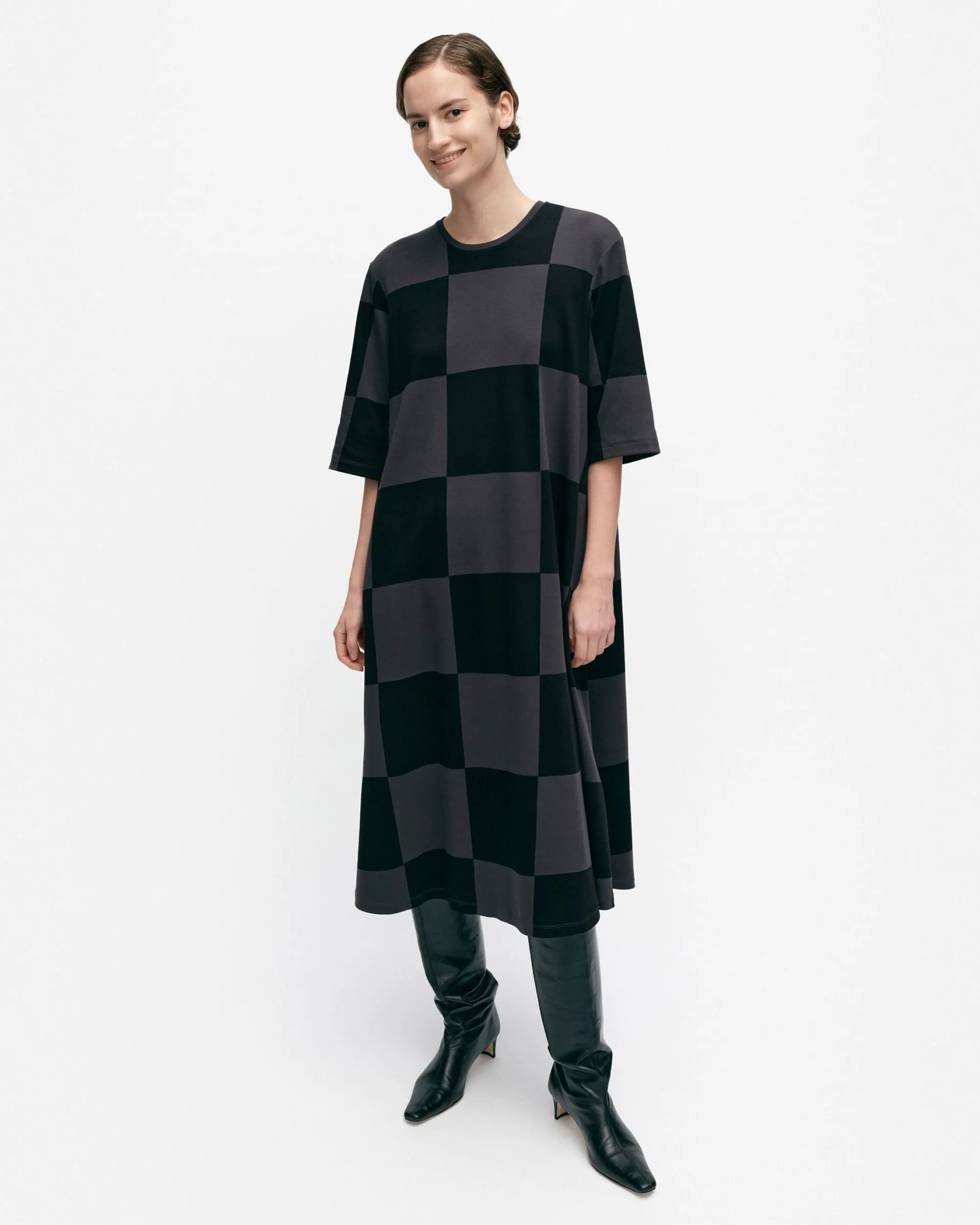Marimekko Mekot>Tangentti Kukko Ja Kana Trikoomekko