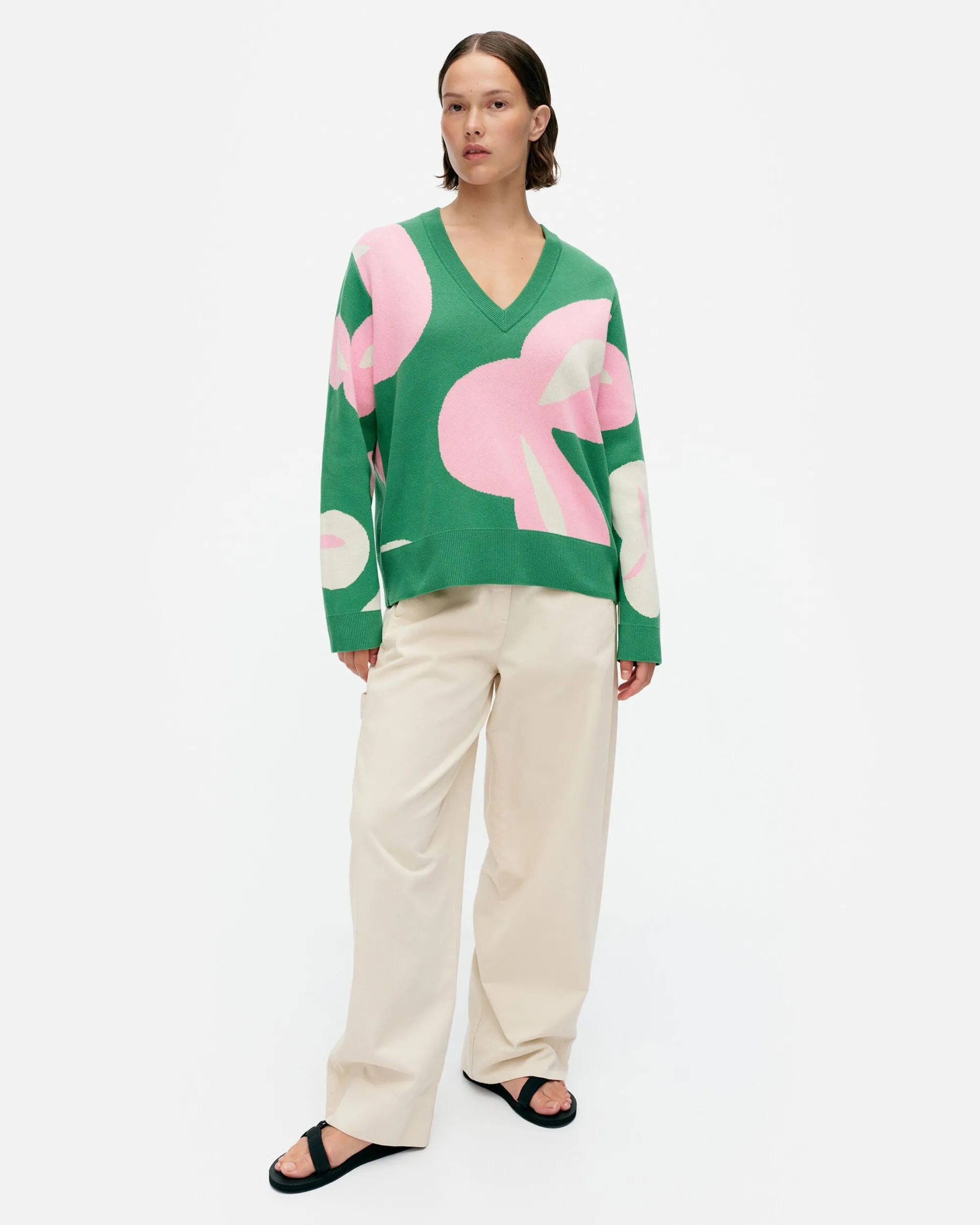 Marimekko Paidat Ja Tunikat>Viuhko Poiminto Puuvillaneulepusero